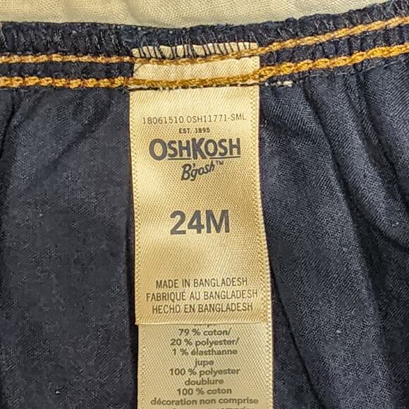 Oshkosh Bib Overall Dress Baby Girl Navy Blue Sparkly Tutu Dress 24Months - Picture 5 of 7